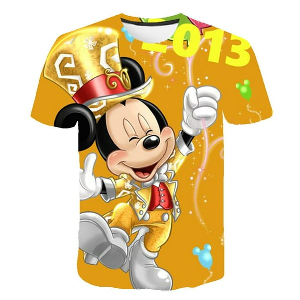 Camisetas de dibujos animados para ninos y ninas camiseta con estampado de Mickey Mouse para ninos camiseta de manga corta de verano para ninos camisetas de dibujos animados ropa 11T Gao Jinjia