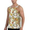 thumbnail image 2 of Xecao Ducks and Flowers Men's Tank Top Workout Quick Dry Sleeveless Gym Jogging Muscle Shirts Summer Swim Beach Tops, 2 of 9