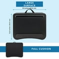 thumbnail image 3 of LapGear Memory Foam Lap Desk w/ Wrist Rest, Fits 15.6" Laptop, Black Carbon, 3 of 6