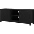 thumbnail image 5 of Panana Modern Farmhouse TV Stand for 65 inch TV, Entertainment Center with Storage and Open Shelves, Wood TV Stands TV Table Stand for Living Room, Bedroom (Black, for 32"-65" TV), 5 of 19
