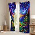 thumbnail image 3 of Erosebridal Abstract Starry Sky Blackout Curtains Set of 2 (52x84 Each) for Boys Girls,Kids Teens Happy Camping Window Curtains,Luxury Bedroom Decor, 3 of 6
