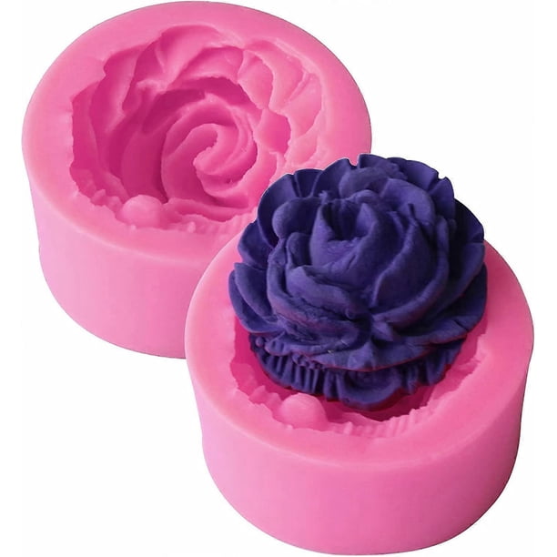 2 Piece 3d Flower Bloom Rose Shape Silicone Molds for Cupcake Dessert Chocolate Jelly Cookie Decor, Jewelry, Pastry, Chocolate