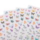 thumbnail image 3 of 5 Sheets Butterfly Stickers Nails Art Stickers Self Adhesive Nail Sticker Nail Decals Nail Art Supplies, 3 of 3