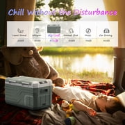 Alpicool 12V Refrigerator Car Fridge, Portable Refrigerator with Dual Zone and Independent Control, 12V / 24V DC Portable Freezer (-4℉ to 68℉) RV Compressor Fridge Electric Cooler for Camping