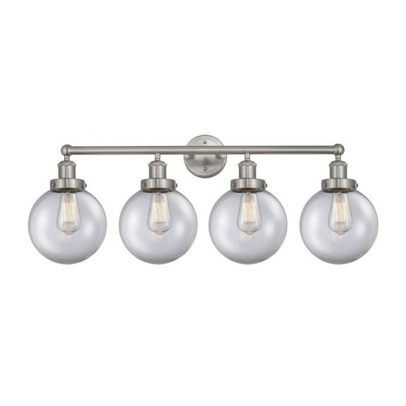 Innovations Lighting - Beacon - 4 Light Bath Vanity with 8 Inch Glass In Modern