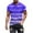 Purple, variant on DDAPJ pyju Mens Striped T-shirts Gradient Color Casual Hipster Tee Tops Big and Tall Man Short Sleeve Crewneck Graphic Tees Cool Streetwear Gray M