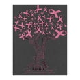 thumbnail image 6 of Wild Bobby Breast Cancer Awareness Pink Tree Words of Encouragement Breast Cancer Awareness Women Graphic Tee, Charcoal, X-Large, 6 of 6