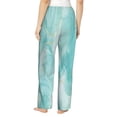 thumbnail image 3 of Balery Blue Marble print Women's Pajama Pants,Ultra Lightweight Pjs,Lounge Pant-Large, 3 of 9