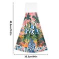 thumbnail image 6 of Yayeee Kitchen Hanging Hand Towels Set of 2 with Loop Bathroom Absorbent Tie Towel, Blue Flowers, 6 of 7