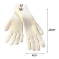 thumbnail image 4 of D-GROEE 1 Pair Winter Touchscreen Gloves -Warm Knit Plush Gloves with Elastic Cuff for Thermal Outdoor Camping, 4 of 8