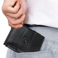 thumbnail image 4 of Men Wallet with Zipper PU leather Bifold Purse for Mens ID Window Pocket, 4 of 5