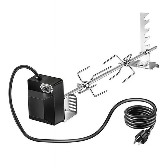 Portable Electric Grill - Deluxe Motorized Gas Grill with Rotisserie Spit, BBQ Tools & Supplies Set Stainless steel