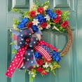 thumbnail image 6 of Huge Memorial Day Savings! Boovnll Patriotic Wreath, 14" Handcrafted Red White Blue Twig Memorial Day Wreath, 4th of July Wreath for Indoor, Front Door, Fireplace, Wall Decor, 4th of July Decorations, 6 of 7