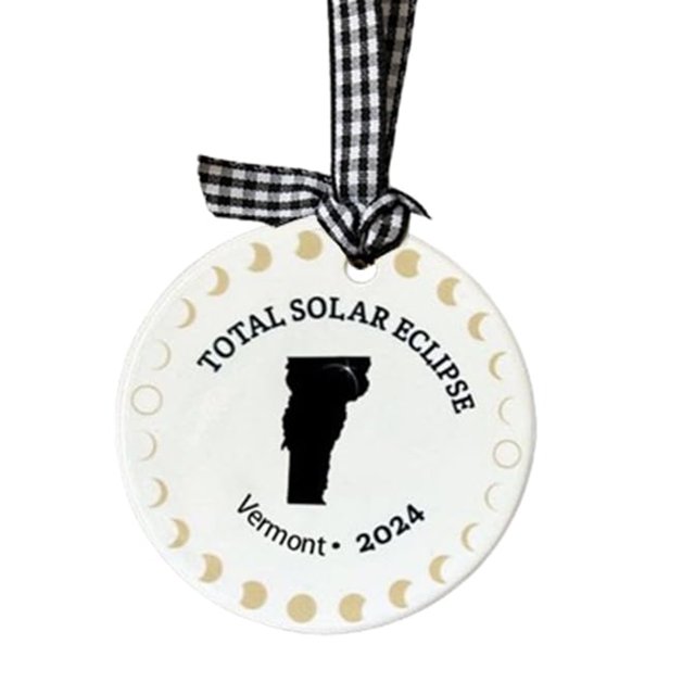 CSChome 2024 Solar Eclipse Ornament Solar Eclipse Decoration Acrylic Ornament Total Solar Eclipse Pendant Keepsake Gift for Astronomy Lovers