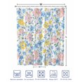 thumbnail image 4 of Split Shower Curtain for Transfer Bench, Pink Blue Yellow Flowers Fabric Shower Curtains for Bathroom, Watercolor Botanical Floral Tub Sliding Transfer Bench Waterproof Bath Curtains 72"x78", 4 of 9