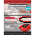thumbnail image 4 of Car Jumper Cables for Milwaukee 18V M18 Batteries Car Jump Starter with LED Lights Engine 12V Auto Booster Cables for Jump Starting Dead or Weak Cars Batteries (Battery not Included), 4 of 9