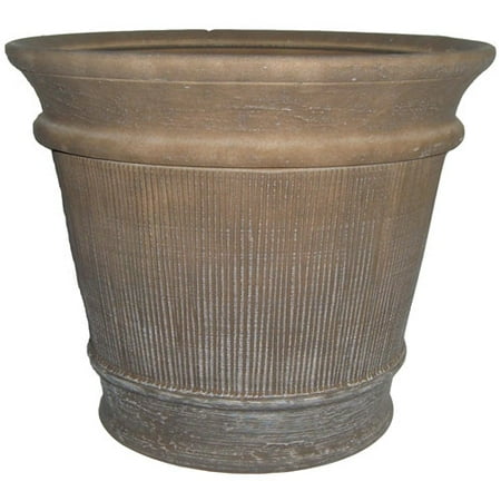 Lima Round 16" Planter, Chocolate