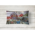 thumbnail image 2 of Carolines Treasures PTW2064PW1216 Christmas Holiday Quilt Shop Barn Canvas Fabric Decorative Pillow  12H x16W multicolor, 2 of 4