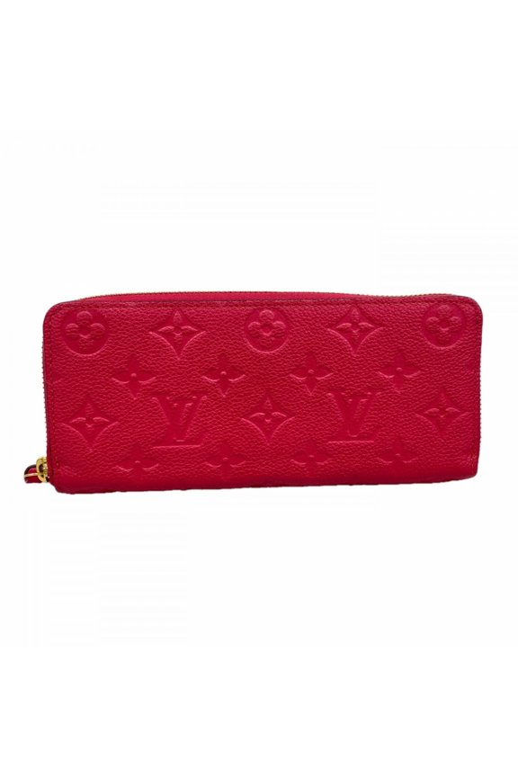 Pre-Owned Louis Vuitton Monogram Empreinte Portefeuille Clemence Long Wallet M61701 Raisin...
