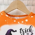thumbnail image 6 of WeeBloom Girls Halloween Outfits Hallowmas Set Cute Pumpkin Print Long Sleeve Blouse With Lace Trim Flared Pants For Kids Party Dress Up Girl Outfit,Red 1-2 Years, 6 of 9