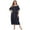 A, variant on Plus Size Women's Mid Sleeve Nightgown Long Sleepshirts Sleep Dress Full Length Sleepwear XL-4XL