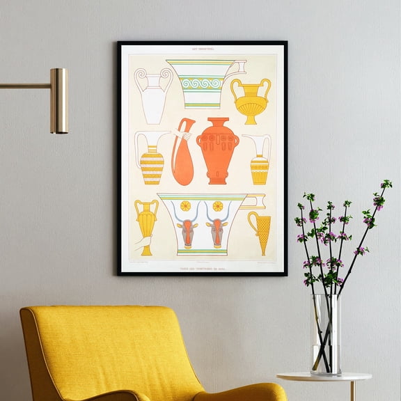 Vases of Tributaries to Kafa - 1878 | Émile Prisse d'Avennes | Premium Fine Art Print | 20th Century French | Symbolism | Architecture