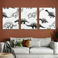 thumbnail image 6 of Shadudu Dinosaur Canvas Wall Decor for Bedroom Home Office - Set of 3 Triptych Art Prints 12x16 inches 12"x16"x3pcs, 6 of 6