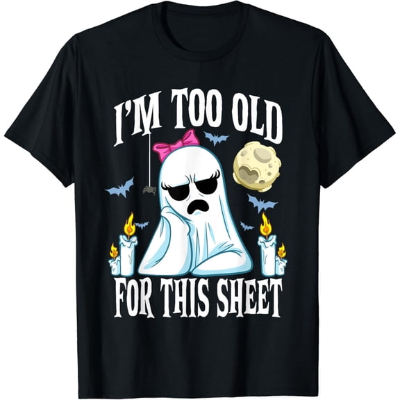 Funny Halloween Shirts For Women Ghost Face Costume Adult T-Shirt