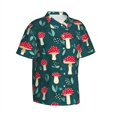 thumbnail image 3 of Nueva camisa hawaiana con estampado de hongos coloridos para hombre, camisas de manga corta, camisas de playa de vacaciones a la moda, blusas florales de calle para mujer y niño, 3 of 5