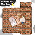 thumbnail image 4 of Geometric Stripe Red Pattern Teens Toddler Nap Mat with Pillow, Sleeping Mat Bag for Preschool Daycare 59"x22", 4 of 6