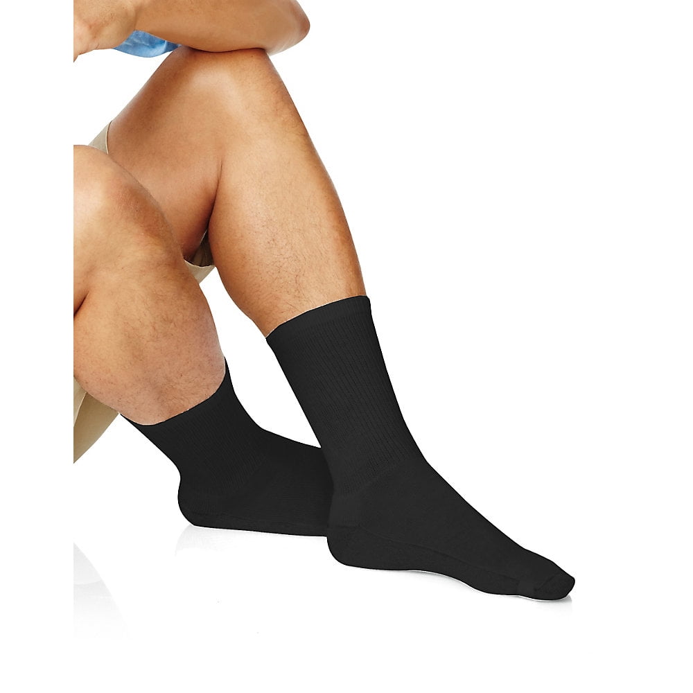 Big & Tall Men's FreshIQ Comfort Toe Crew Socks 6Pack