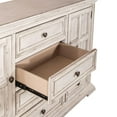 thumbnail image 3 of Liberty Furniture Industies, INC Big Valley 2 Door 6 Drawer Dresser in Whitestone w/ Heavy Distressing, 3 of 5