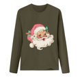 thumbnail image 4 of larppty Christmas Shirt for Women Novelty Pink Santa Xmas Graphic Long Sleeve Holiday Pullover Tops (AG, S), 4 of 8
