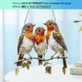 thumbnail image 4 of Fwttom Acrylic Three Decorative Birds Stained Glass Exterior Branches Wall Hanging, 4 of 6