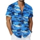 thumbnail image 4 of Ceisia Men's Tropical Island Print Short Sleeve Button Down Hawaiian Shirt for Beach Vacation Blue M Gifts, 4 of 7