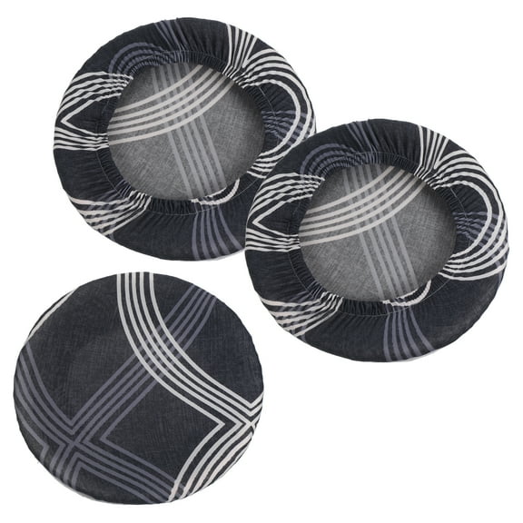 Uxcell 9.5" Bar Stool Cover 4 Pack Stool Cushion Cover for 12"-18" Chair, Blue White