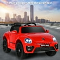 thumbnail image 3 of Infans 12V Kids Ride On Car Licensed Volkswagen Beetle w/ Remote Control & Music Red, 3 of 7