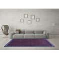 thumbnail image 3 of Ahgly Company Machine Washable Indoor Rectangle Abstract Blue Contemporary Area Rugs, 5' x 7', 3 of 4