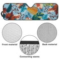thumbnail image 6 of Uorisanigo Windshield Sun Shade, Tropical Leaf Leopard Print Car Sunshade for 2018-2024 Wrangler JL 1997-2006 Wrangler JT - Blocks UV Rays Sun Visor Shield, Keeps Vehicle Cool, 6 of 7