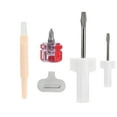 thumbnail image 3 of Kit de reparación de máquina de coser 5 piezas Herramienta de servicio/reparación de overlock y servidor de máquina de coser Incluye destornillador, extracción de rosca, destornillador plano y cepillo Amonsee No, 3 of 7