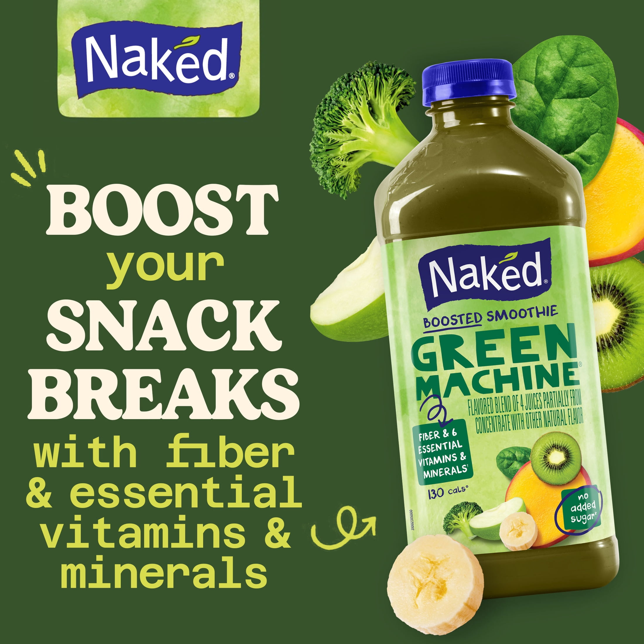Naked Boosted Smoothie Green Machine, 46 fl oz Bottle