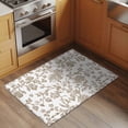 thumbnail image 3 of 2x3 Door Mat Rug, Khaki Flower Non-Skid Rubber Backing Large Rectangle Rugs - Living Room Bedroom Home Office, Vintage Farmhouse Boho Leaf Spring Plant Indoor Floor Mat Carpets Washable Rug, 3 of 9