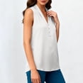 thumbnail image 5 of RYDCOT Vest for Women V Neck Button Down Sleeveless Business Casual Vest Tops Dressy Satin Vests White, 5 of 8
