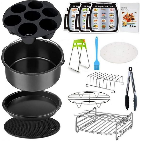 Air Fryer Accessories Set 12pcs Compatible For 4, 4.2, 5, 5.5, 5.8 Qt Gowise Cosori Phillips Ninja Cozyna Air Fryer