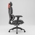 thumbnail image 3 of WINGOMART Ergonomic Gaming Chair W/ Adjustable Lumbar Support & 3D Armrests, Reclining Executive Mesh Office Chair with the most Advanced 3D Adaptive Support System - Black / Red, 3 of 10