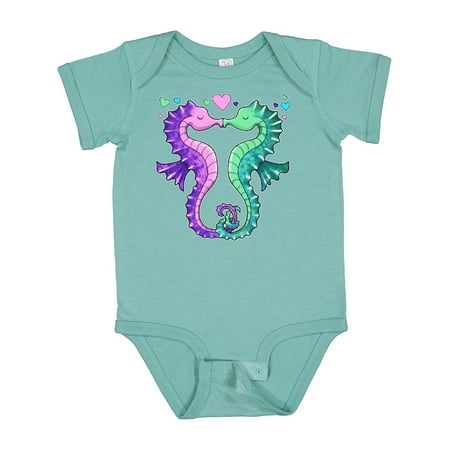 

Inktastic Seahorses Kissing with Hearts Gift Baby Boy or Baby Girl Bodysuit