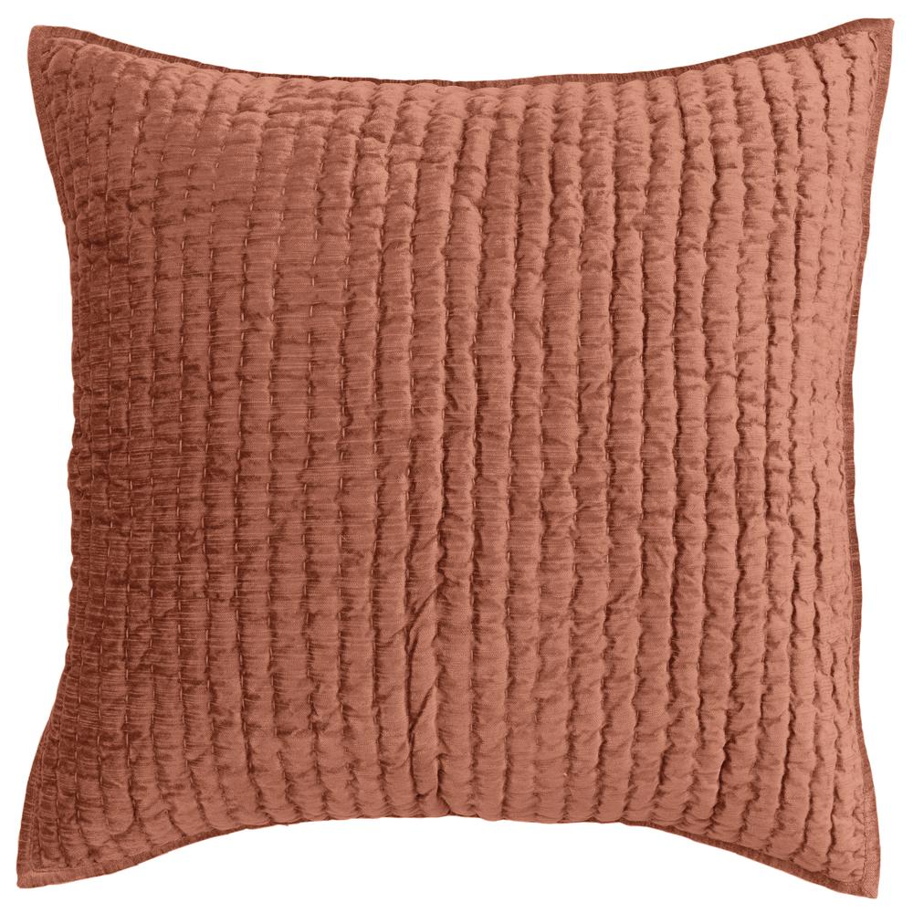 Classic Home Dimitry 100 Rayon Velvet Terra Cotta Euro Sham by Kosas