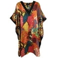 thumbnail image 4 of Up2date Fashion's Women's Satin Short Caftan / Kaftan, Midnigt Safari, CShort-76C2, 4 of 4