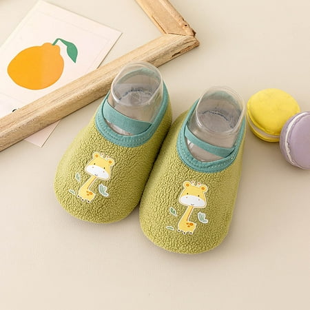 

ãYilirongyummã Baby Shoes Toddle Short Footwear Winter Toddler Shoes Soft Bottom Indoor Floor Animal Printing Socks Shoes