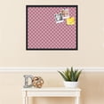 thumbnail image 3 of PinPix 28x24 Custom Cork Bulletin Board  Poster Board Has a Fabric Style Canvas Finish, Framed in Stylish Pink Pattern, by ArtToFrames (PinPix-470), 3 of 5
